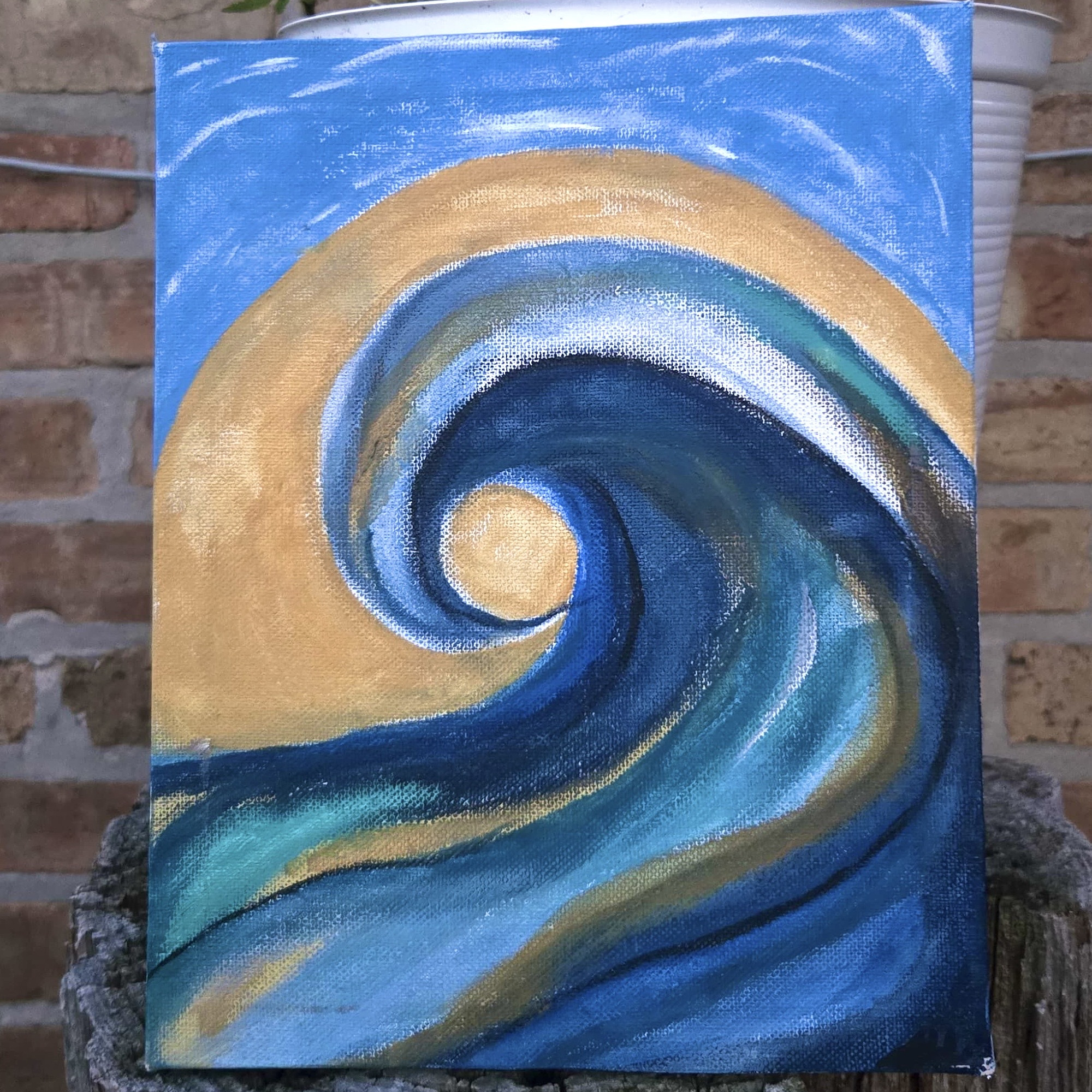 Eternal Tide (Ocean Wave Acrylic Painting)